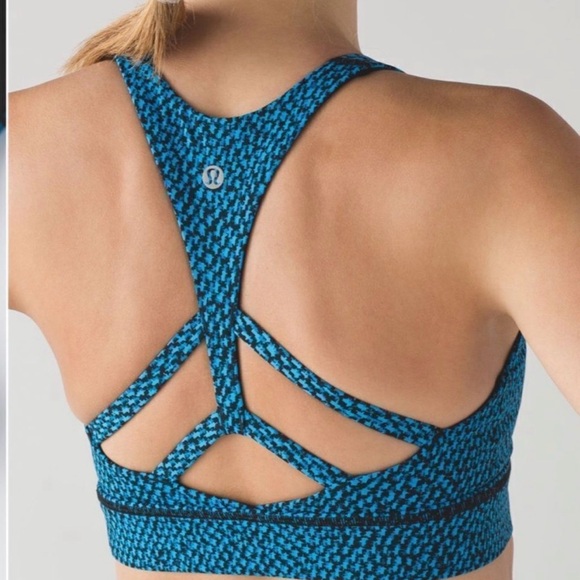 lululemon athletica Other - lululemon Circuit Breaker Athletic Bra, Scatter Star Beach Blanket Blue Black